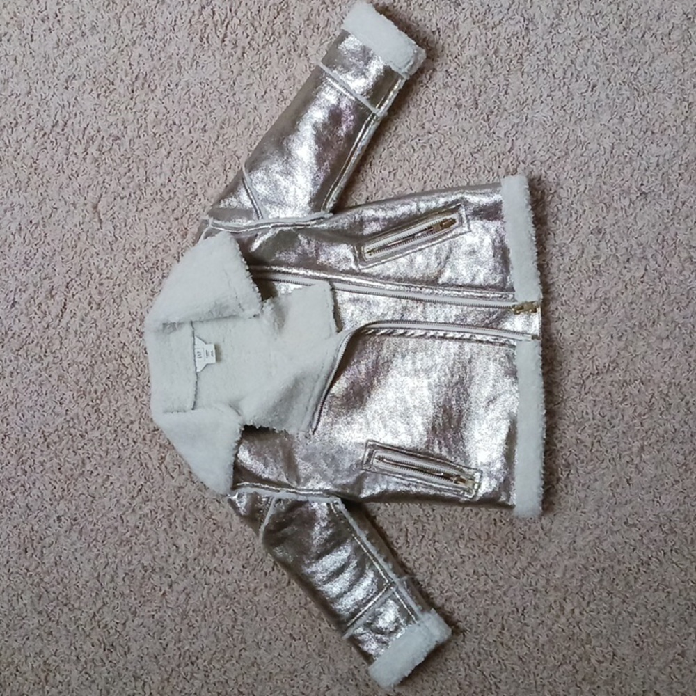 Gap Gold Metallic Jacket Coat